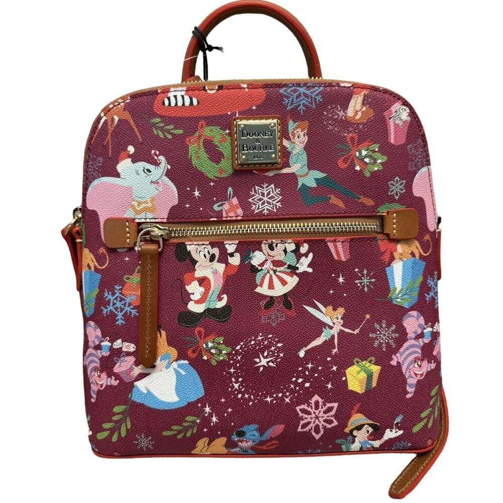 Disney Dooney & Bourke Christmas Classic Mini Backpack Mickey and Minnie NWT